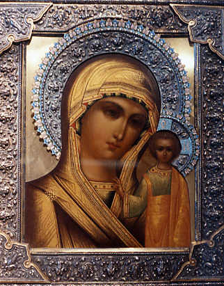 Icône, la Vierge à l'enfant